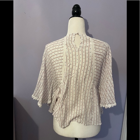 Anthropologie Moon River Boho Stripped Blouse - Picture 6 of 9